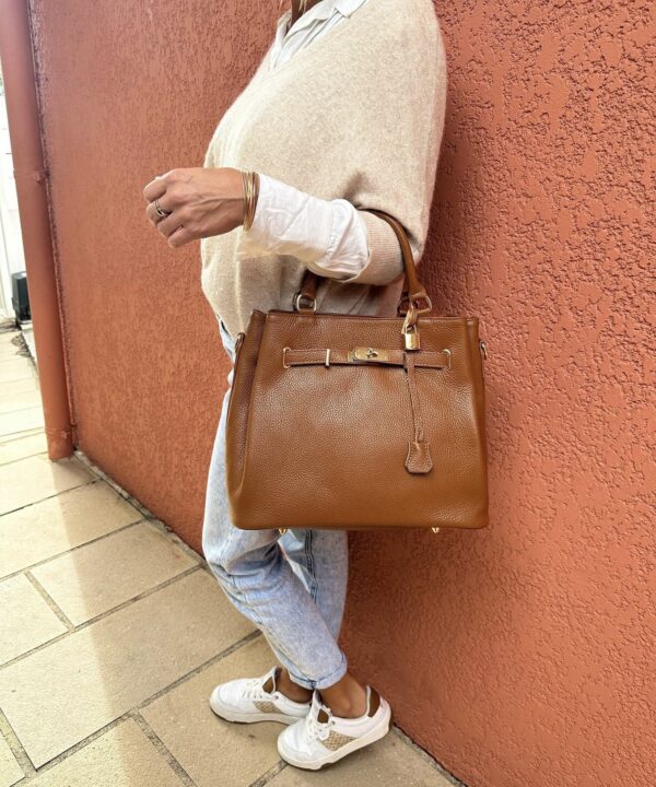 Modèle georgina 100 % cuir 🇮🇹 Camel – Image 5