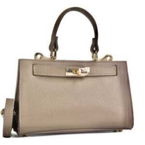 Modèle inspiration Kelly cuir véritable / taupe clair