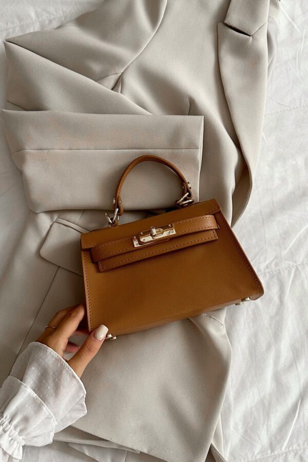 Modèle Kelly - Cuir de vachette 🇮🇹
Camel