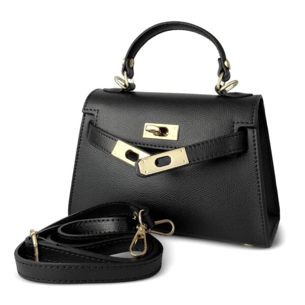 Modèle Kelly - Cuir de vachette 🇮🇹 Noir – Image 4