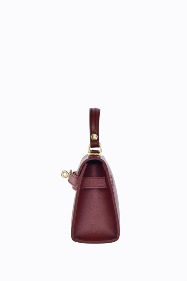 Modèle Kelly - Cuir de vachette 🇮🇹 bordeaux – Image 4