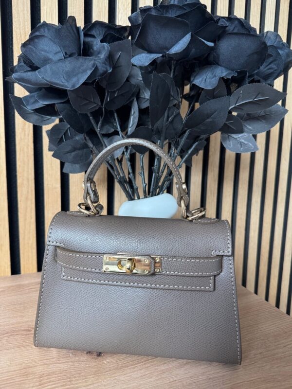 Modèle Kelly - Cuir de vachette 🇮🇹 Taupe – Image 3