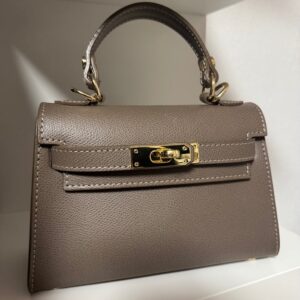 Modèle Kelly - Cuir de vachette 🇮🇹 Taupe