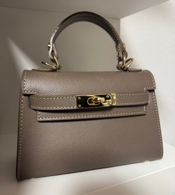 Modèle Kelly - Cuir de vachette 🇮🇹 Taupe