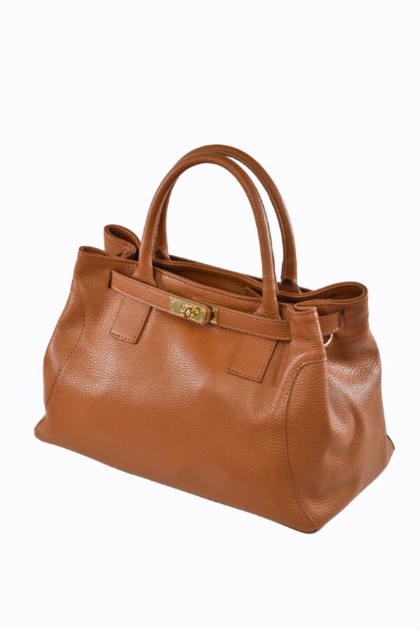 Modèle Sylvia en cuir de vachette 🇮🇹 Camel – Image 3