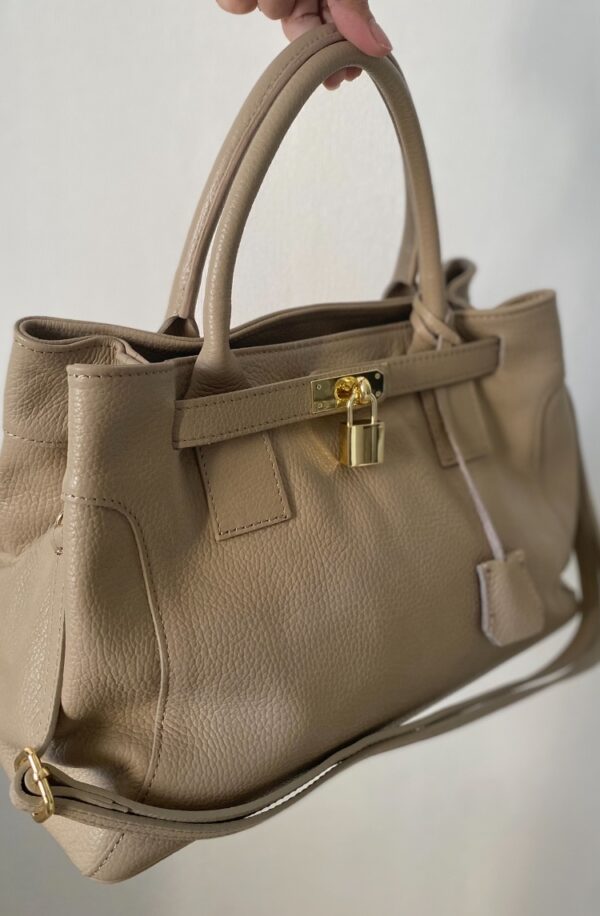 Modèle Sylvia en cuir de vachette 🇮🇹 Taupe – Image 4