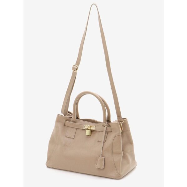 Modèle Sylvia en cuir de vachette 🇮🇹 Taupe – Image 6