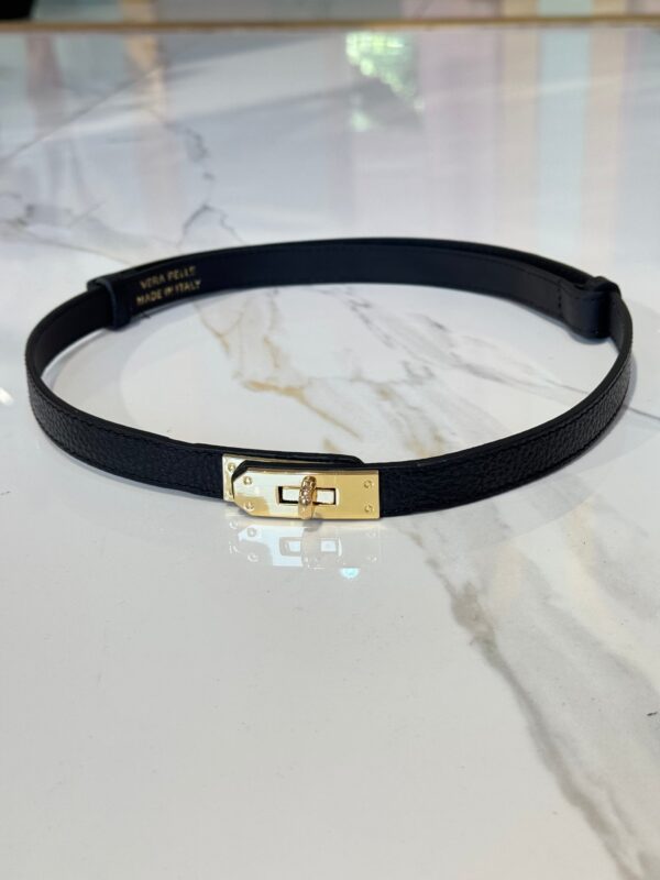 Ceinture inspiration H en cuir véritable 🇮🇹 
Noir – Image 9