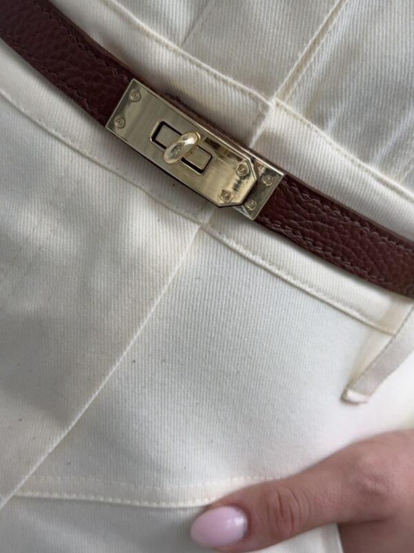 Ceinture inspi H en cuir véritable 🇮🇹
Chocolat – Image 2